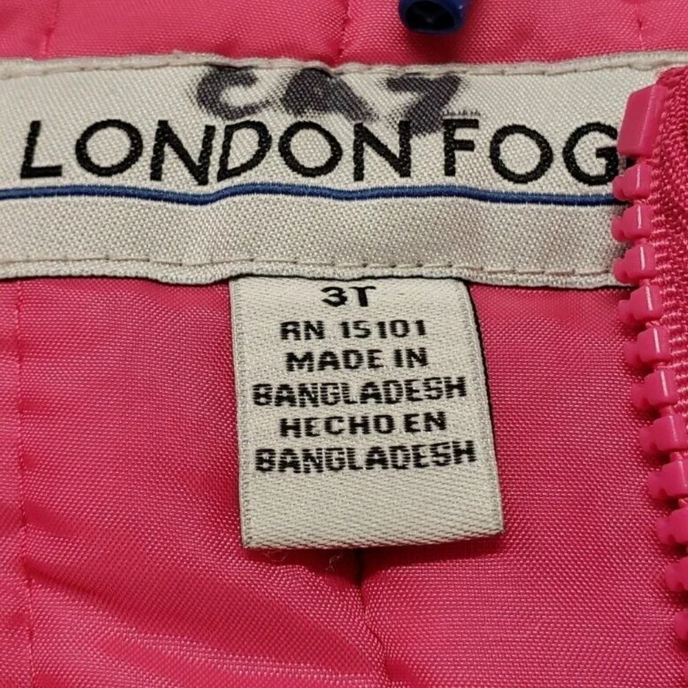 London Fog Girls Snow Overalls Bibs  Size: 3T  Pink